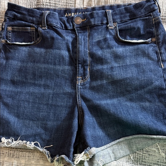 American Eagle Outfitters Next Level Stretch High Curvy Rise Shortie Shorts - Picture 1 of 8